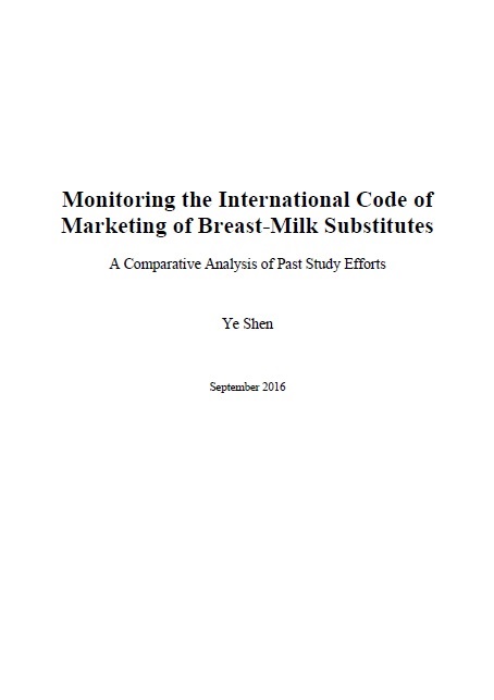 Monitoring the International Code of 
Marketing of Breast-Milk Substitutes